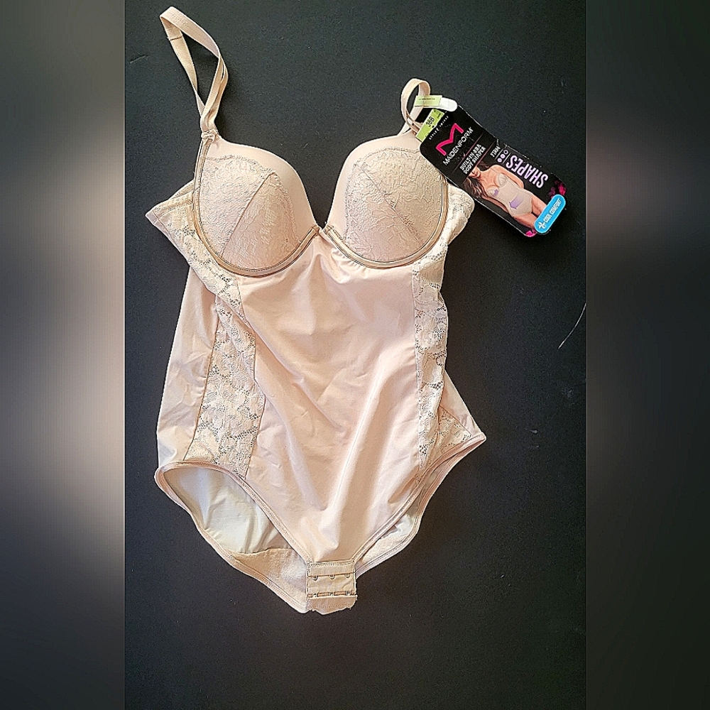 Maidenform Body Shaper With Built-In Bra NWT Shapewear 38B lace sexy fitted